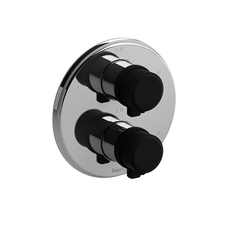 Riobel 4-Way Type T/P (Thermostatic/Pressure Balance) Coaxial Valve Trim TMMRD46JCBK